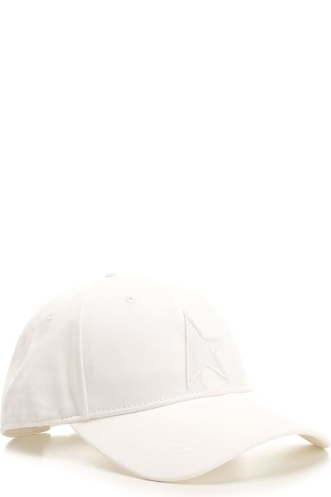Hats for Women Golden Goose White Baseball Cap