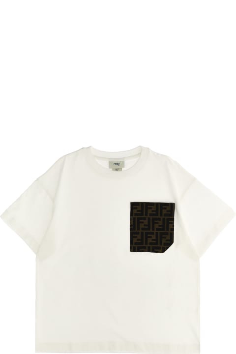 Fendi for Kids Fendi Jacquard Pocket T-shirt