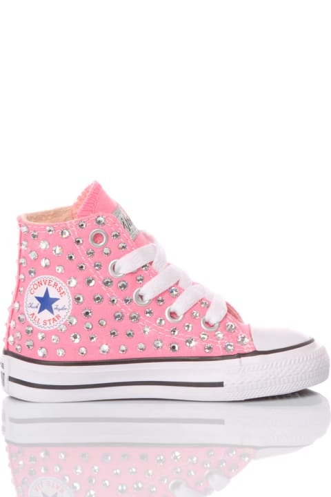 Shoes for Boys Mimanera Converse Baby Swarovski Pink Customized Mimanera