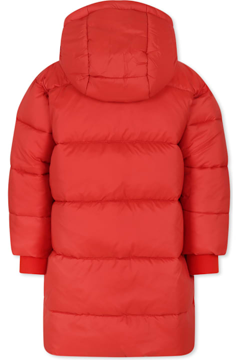 Homeware Stella McCartney Kids Red Down Jacket For Girl With Logo