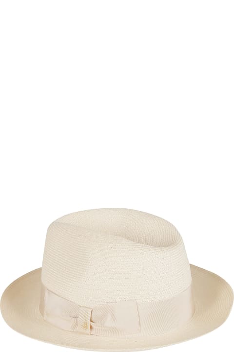 Borsalino Hats for Men Borsalino Canapa Bow Detail Hat