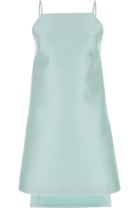 Prada Dresses for Women Prada Pastel Light-blue Satin Mini Dress