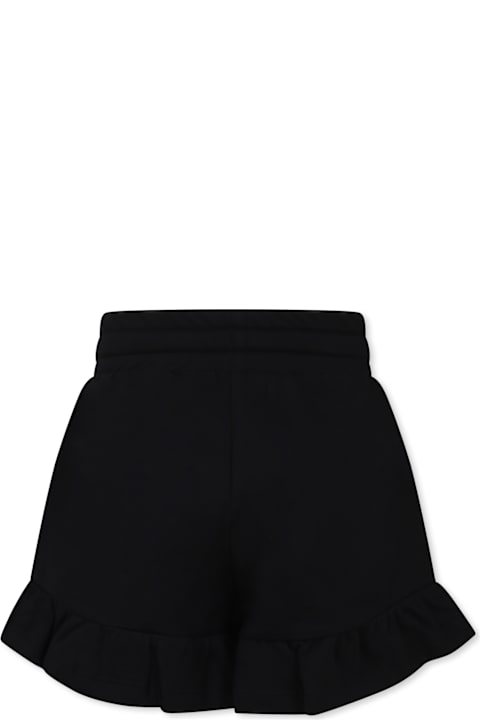 Homeware Moschino Black Shorts For Girl With Teddy Bear