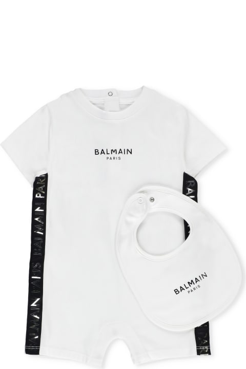 ベビーボーイズ Balmainのボディスーツ＆セットアップ Balmain Set With Logo