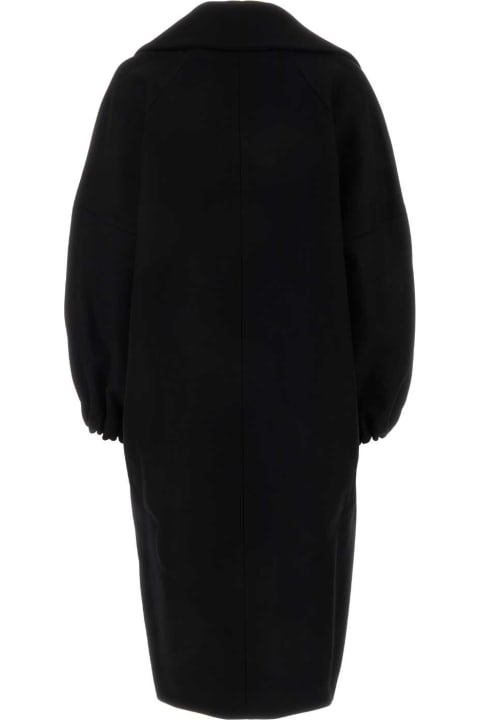 Patou Coats & Jackets for Women Patou Black Wool Blend Coat