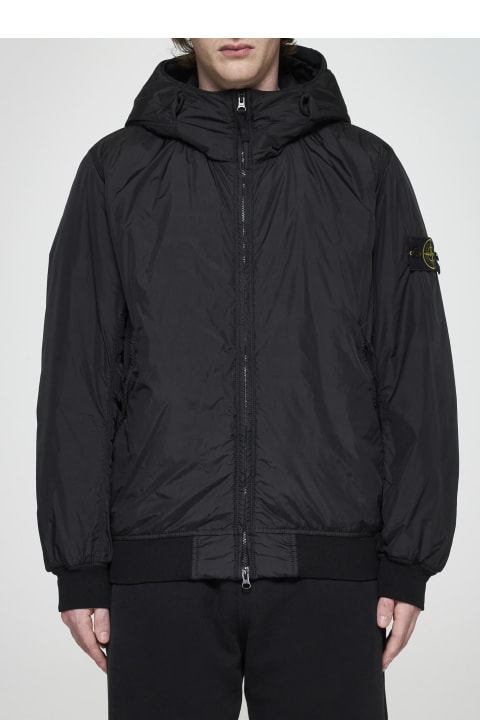 Stone Island Coats & Jackets for Men Stone Island Hooded Nylon Down Jacket