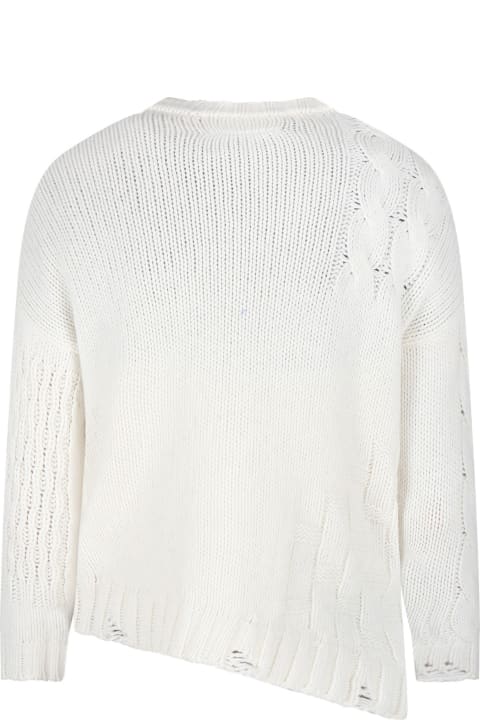 Homeware MM6 Maison Margiela White Sweater For Kids With Logo
