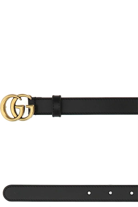 Gucci Black Leather Belt