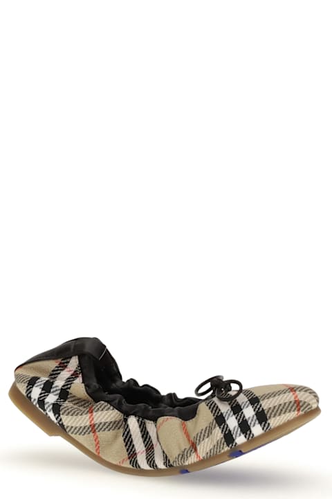 Burberry Fawn Check Ballerinas