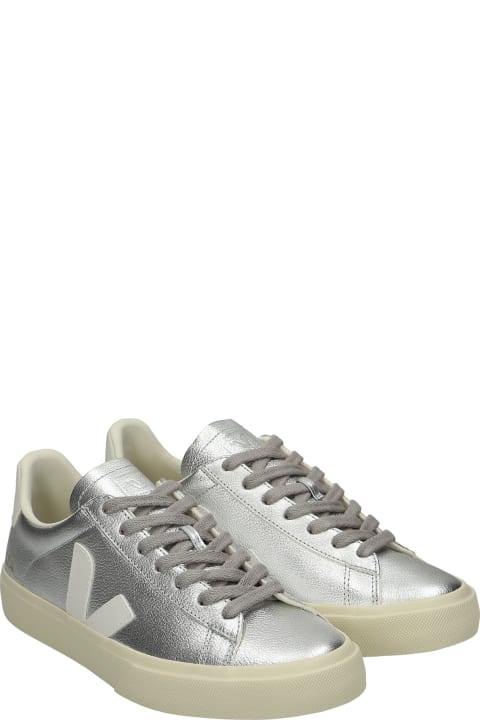 Campo Sneakers In Silver Leather