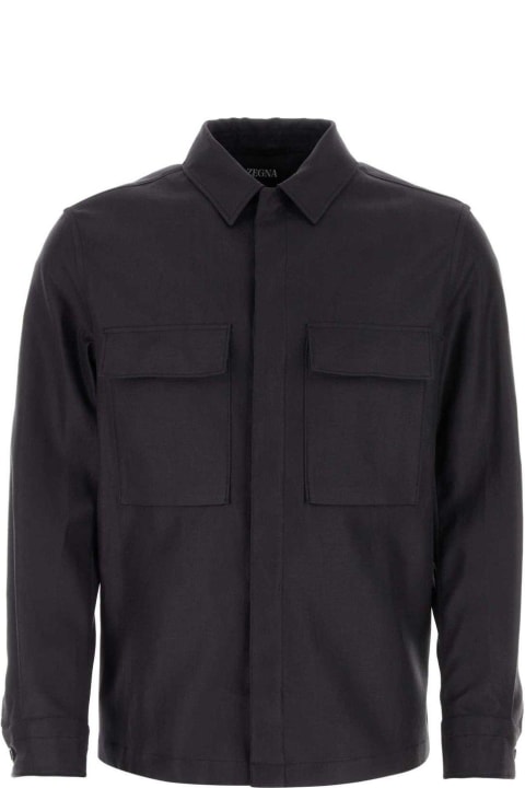 Zegna for Men Zegna Concealed Fastened Overshirt