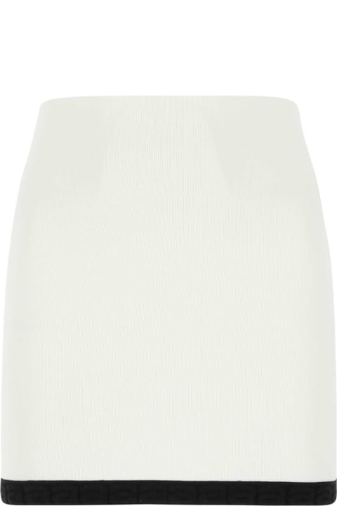 Fashion for Women T by Alexander Wang White Stretch Viscose Blend Mini Skirt