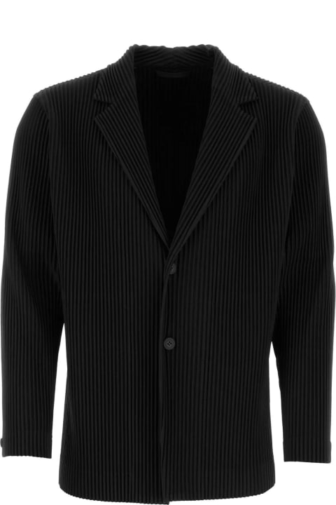 Homme Plissé Issey Miyake Coats & Jackets for Men Homme Plissé Issey Miyake Black Polyester Blazer