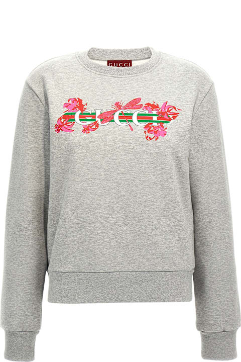 Gucci لـ Women Gucci Logo Print Sweatshirt