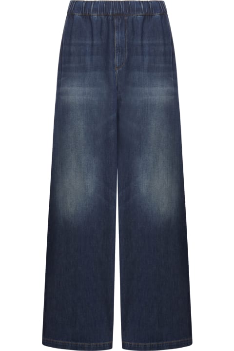 Valentino Garavani Jeans for Men Valentino Garavani Pantalone In Denim Denim Denim Lav. Blu Scuro