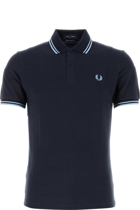 Fred Perry لـ Men Fred Perry Midnight Blue Piquet Polo Shirt