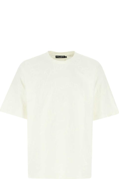 メンズ新着アイテム Dolce & Gabbana White Cotton T-shirt