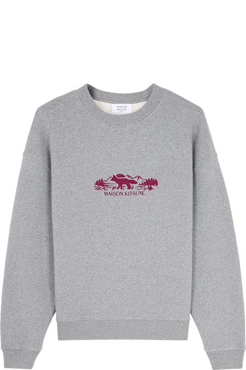 Homeware Maison Kitsuné Cotton Sweatshirt With Embroidered Logo On The Front