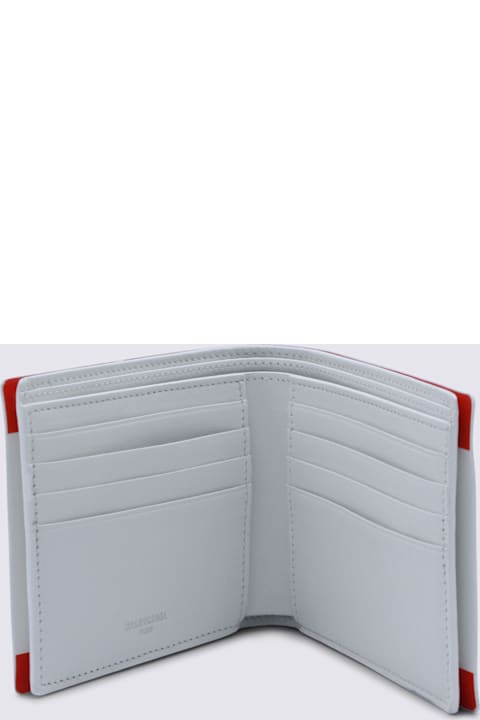 Homeware Balenciaga Red And White Leather Wallet