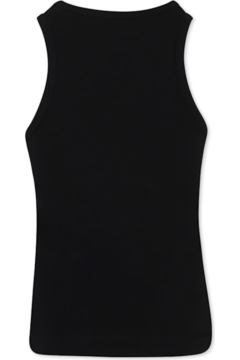 Homeware Balmain Black Tank Top For Girl With Logo