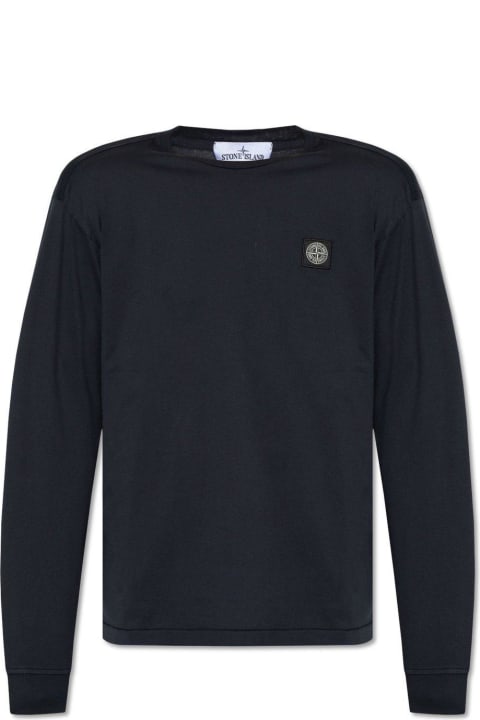Stone Island for Men Stone Island Long-sleeved Logo Patch T-shirt