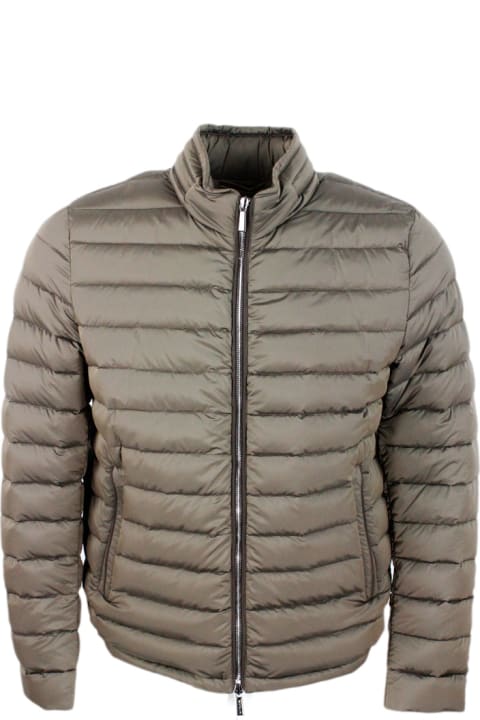 Moorer Coats & Jackets for Men Moorer Bomber Jacket With Light Padding, Collar With Hidden Zip With Extractable Hood. Zip Closure