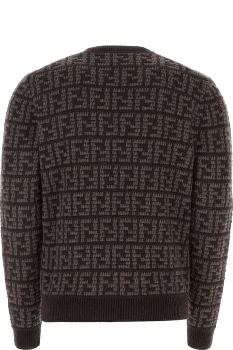 Fendi Menのセール Fendi Embroidered Cashmere Sweater