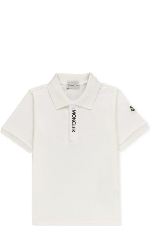 Moncler Shirts for Boys Moncler Logo Detailed Short Sleeved Polo Shirt