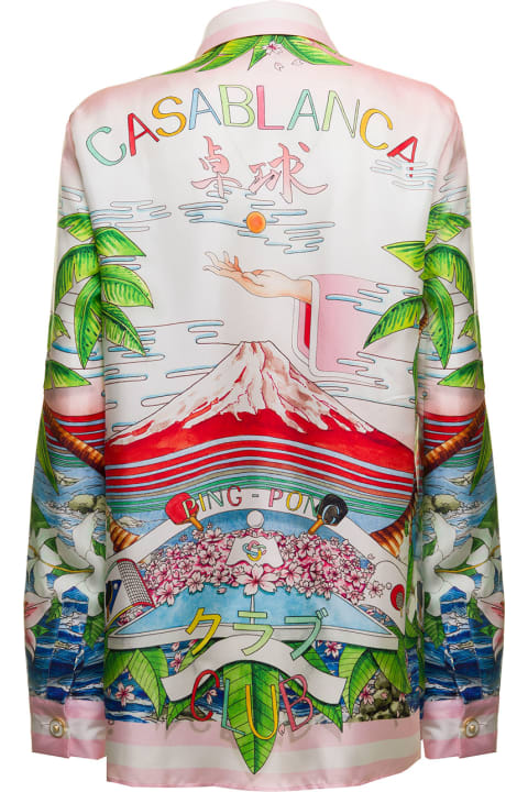 Casablanca Woman's Printed Silk Multicolor Shirt