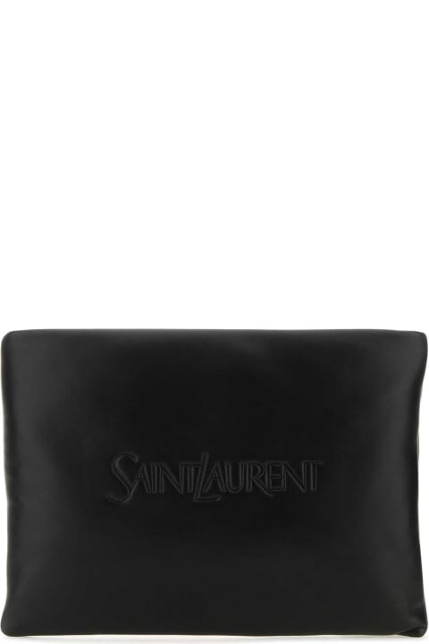 Fashion for Men Saint Laurent Black Leather Pouch