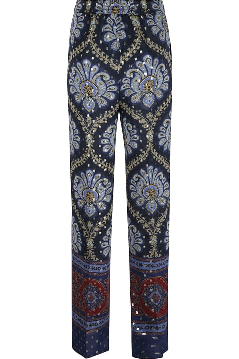 Pants & Shorts for Women Etro Embellished Printed Trousers