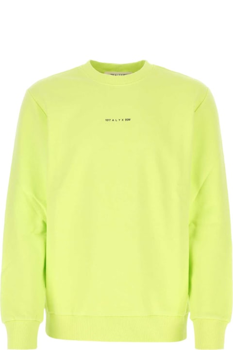 Fleeces & Tracksuits for Women 1017 ALYX 9SM Fluo Yellow Cotton Oversize Sweatshirt