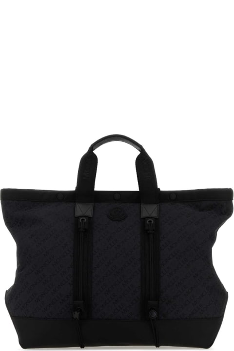 Totes for Men Moncler Black Canvas Tech Shopping Bag