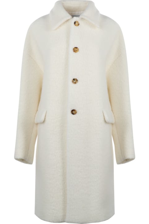 Bottega Veneta Coats & Jackets for Women Bottega Veneta Bouclé Coat In Wool And Mohair