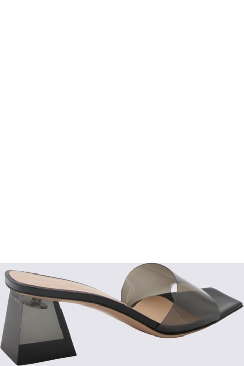 Gianvito Rossi Shoes for Women Gianvito Rossi Fume And Black Pvc And Leather Cosmic Sandals