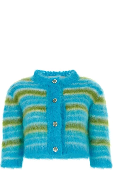 Marni Sweaters for Women Marni Embroidered Mohair Blend Cardigan