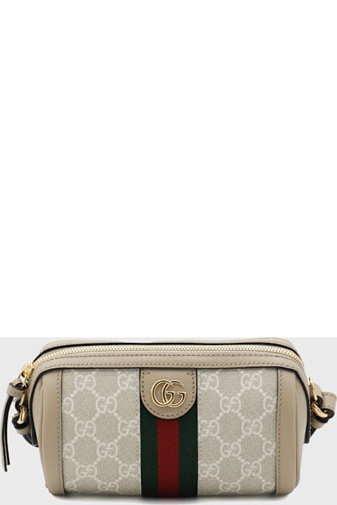 Gucci Shoulder Bags for Women Gucci Beige And White Leather Shoulder Bag
