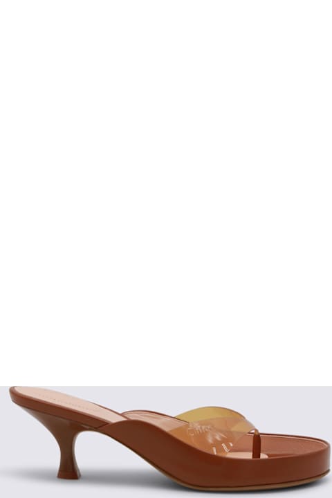 Chloé Brown Leather Junie Sandals