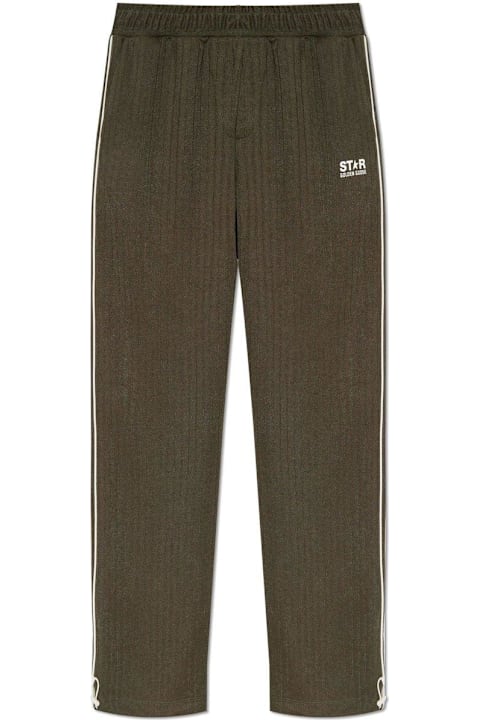 Golden Goose سراويل لـ القسم الرجالي Golden Goose Logo Printed Straight-leg Trousers