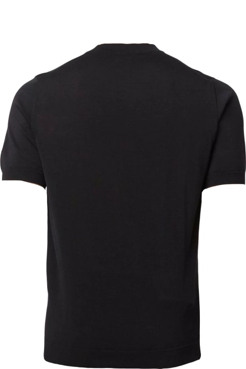 Drumohr Clothing for Men Drumohr Black Cotton T-shirt