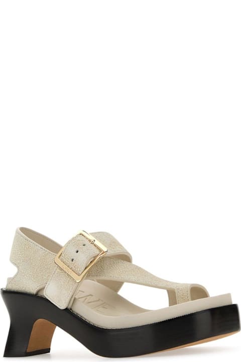 Loewe Sandals for Women Loewe Ease Brushed Heeled Sandals