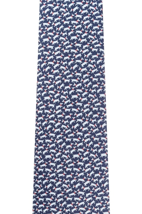 Ferragamo for Men Ferragamo Micro Pattern Printed Tie
