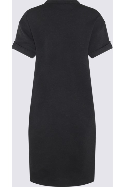 Dresses for Women Brunello Cucinelli Dark Grey Cotton Dress