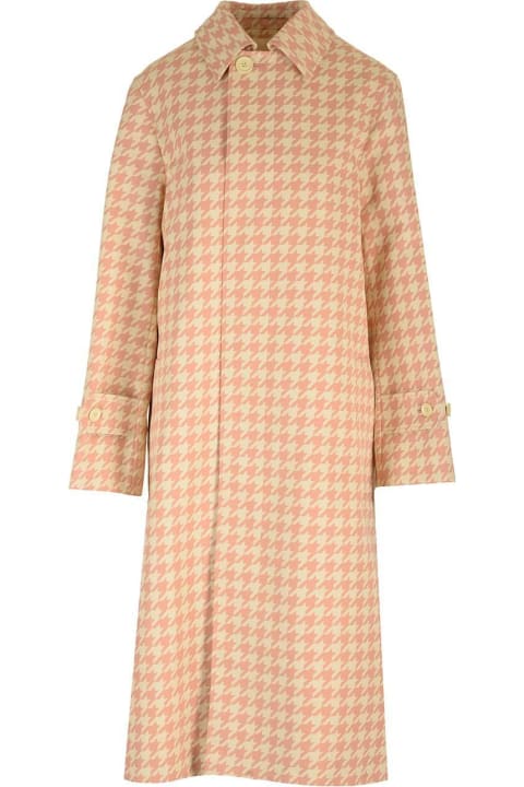 Burberry Coats & Jackets for Women Burberry Check-pattern Long Sleeved Coat