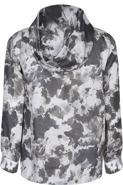 Fleeces & Tracksuits for Men Kiton Kiton Zip Hoodie With Grey/white Pattern