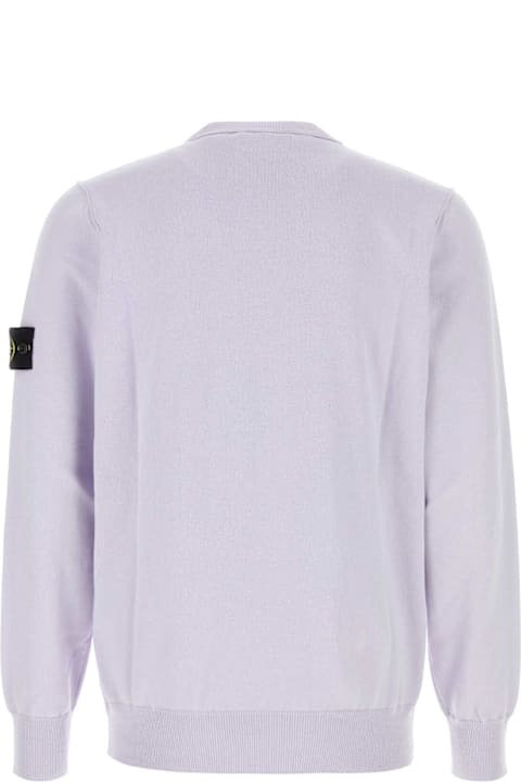 Stone Island for Men Stone Island Lilac Cotton Sweater