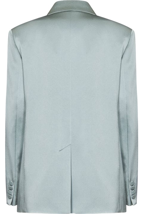 Coats & Jackets for Women Max Mara Studio Double-breasted Blazer In Envers Satin