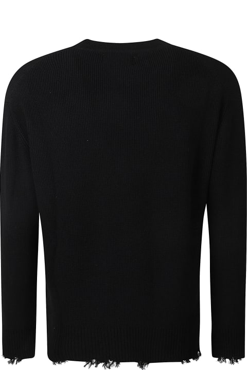 Laneus Sweaters for Men Laneus Destroyed Knitted Sweatshirt