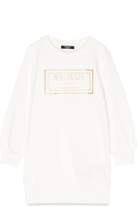 ガールズ ワンピース＆ドレス Balmain Sweatshirt Logo Dress