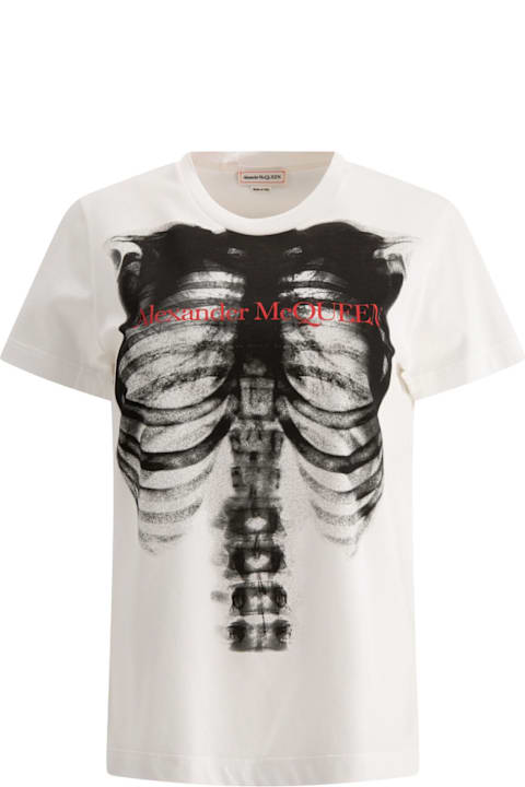 Alexander McQueen Topwear for Women Alexander McQueen Ribcage Fitted T-shirt